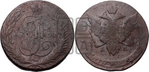 5 копеек 1793 года ЕМ (Павловский перечекан)