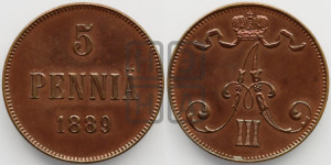 5 пенни 1889 года