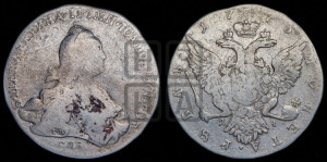1 рубль 1773 года СПБ/ЯЧ ( СПБ, без шарфа на шее)