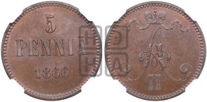 5 пенни 1866 года