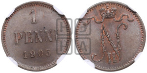 1 пенни 1905 года