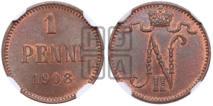 1 пенни 1908 года