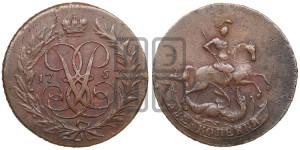 2 копейки 1757 года (гурт сетчатый)