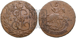 2 копейки 1765 года ММ (ММ, Красный  монетный двор)