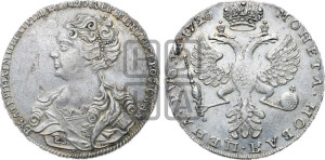 1 рубль 1726 года (Портрет влево, Московский тип, хвост орла узкий)