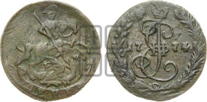 Денга 1774 года ЕМ (ЕМ, Екатеринбургский монетный двор)
