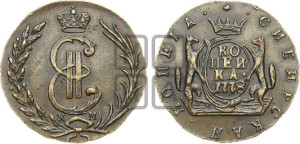 1 копейка 1778 года КМ (для Сибири). Новодел.