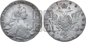 1 рубль 1768 года ММД/EI ( MMД, без шарфа на шее)