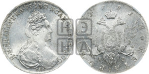 1 рубль 1781 года СПБ/ИЗ (новый тип)