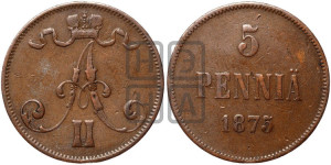 5 пенни 1875 года