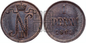 1 пенни 1905 года
