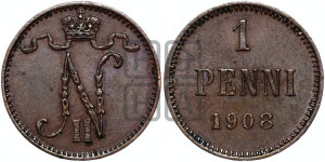 1 пенни 1908 года