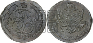5 копеек 1781 года ЕМ (ЕМ, Екатеринбургский монетный двор)