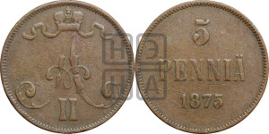 5 пенни 1875 года