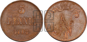5 пенни 1908 года