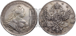 1 рубль 1740 года СПБ (петербургский тип)