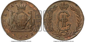 2 копейки 1776 года КМ (для Сибири). Новодел.