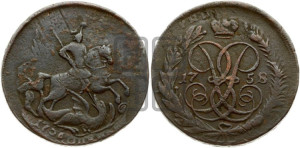 2 копейки 1758 года (гурт сетчатый)