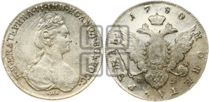 1 рубль 1780 года СПБ/ИЗ (новый тип)