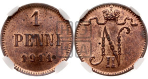1 пенни 1911 года