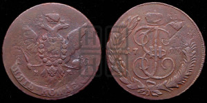 5 копеек 1763 года ММ (ММ, Красный  монетный двор)
