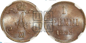 1 пенни 1882 года
