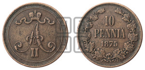 10 пенни 1875 года