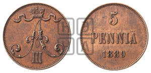 5 пенни 1889 года