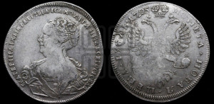 1 рубль 1725 года СП-Б (Портрет влево, Петербургский тип, знак двора СПБ под орлом)