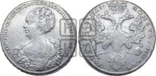 1 рубль 1725 года (Портрет влево, Петербургский тип, без знака монетного двора)