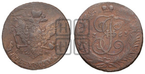 5 копеек 1763 года СПМ (СПМ, Санкт-Петербургский монетный двор)