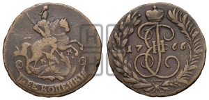 2 копейки 1766 года ММ (ММ, Красный  монетный двор)