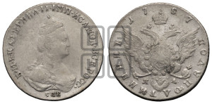 Полуполтинник  1787 года СПБ/ЯА (новый тип)