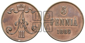 5 пенни 1889 года