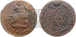 2 копейки 1757 года (гурт сетчатый)