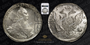 1 рубль 1773 года СПБ/ѲЛ ( СПБ, без шарфа на шее)