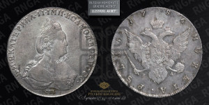 1 рубль 1786 года СПБ/ЯА (новый тип)