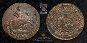 2 копейки 1761 года (гурт сетчатый)