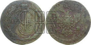 5 копеек 1763 года ММ (ММ, Красный  монетный двор)