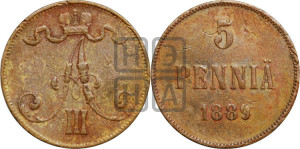 5 пенни 1889 года