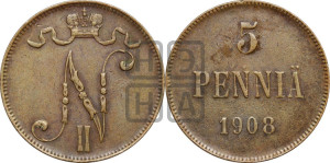 5 пенни 1908 года