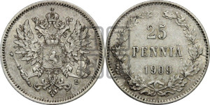 25 пенни 1909 года L