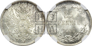 25 пенни 1909 года L