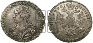 Полтина 1726 года (Портрет влево, бюст внутри надписи)
