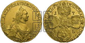 5 рублей 1765 года СПБ (с шарфом на шее)