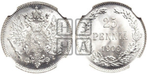 25 пенни 1909 года L