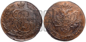 5 копеек 1785 года КМ (КМ, Сузунский монетный двор)