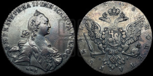 1 рубль 1768 года ММД/EI ( MMД, без шарфа на шее)