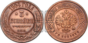 3 копейки 1904 года СПБ