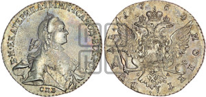 1 рубль 1764 года СПБ / СА (с шарфом на шее)
